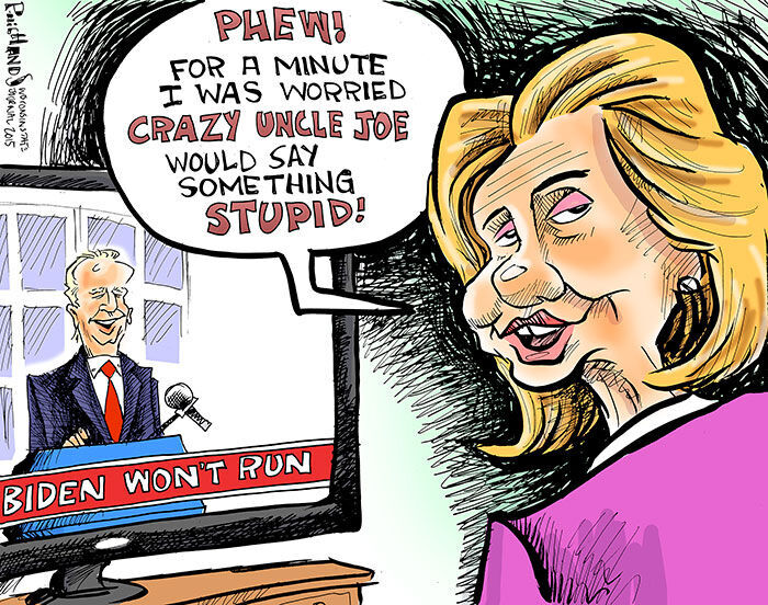 Hands Cartoon: Biden bows out